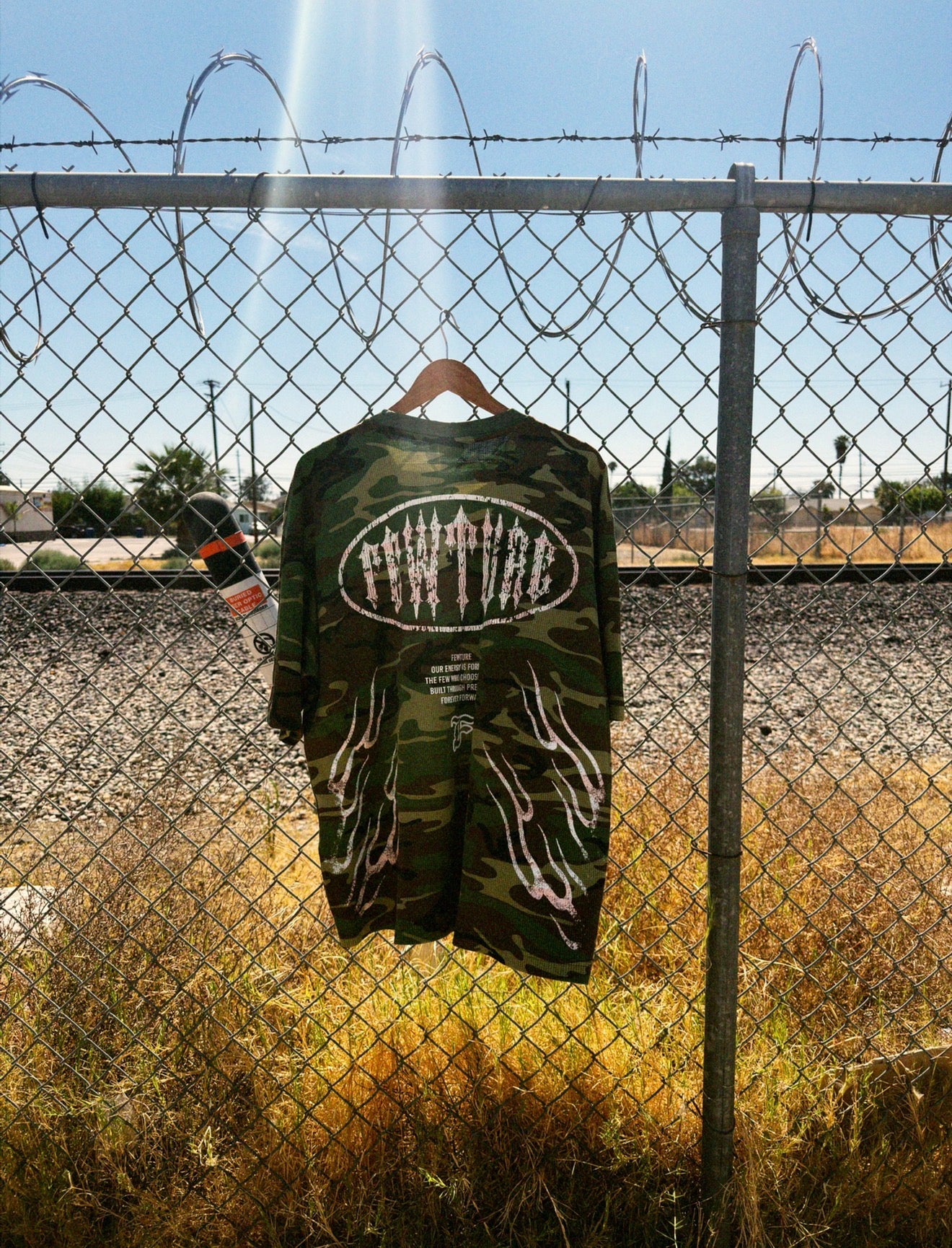 Anniversary Fewture Waffle Tee in Army Camo