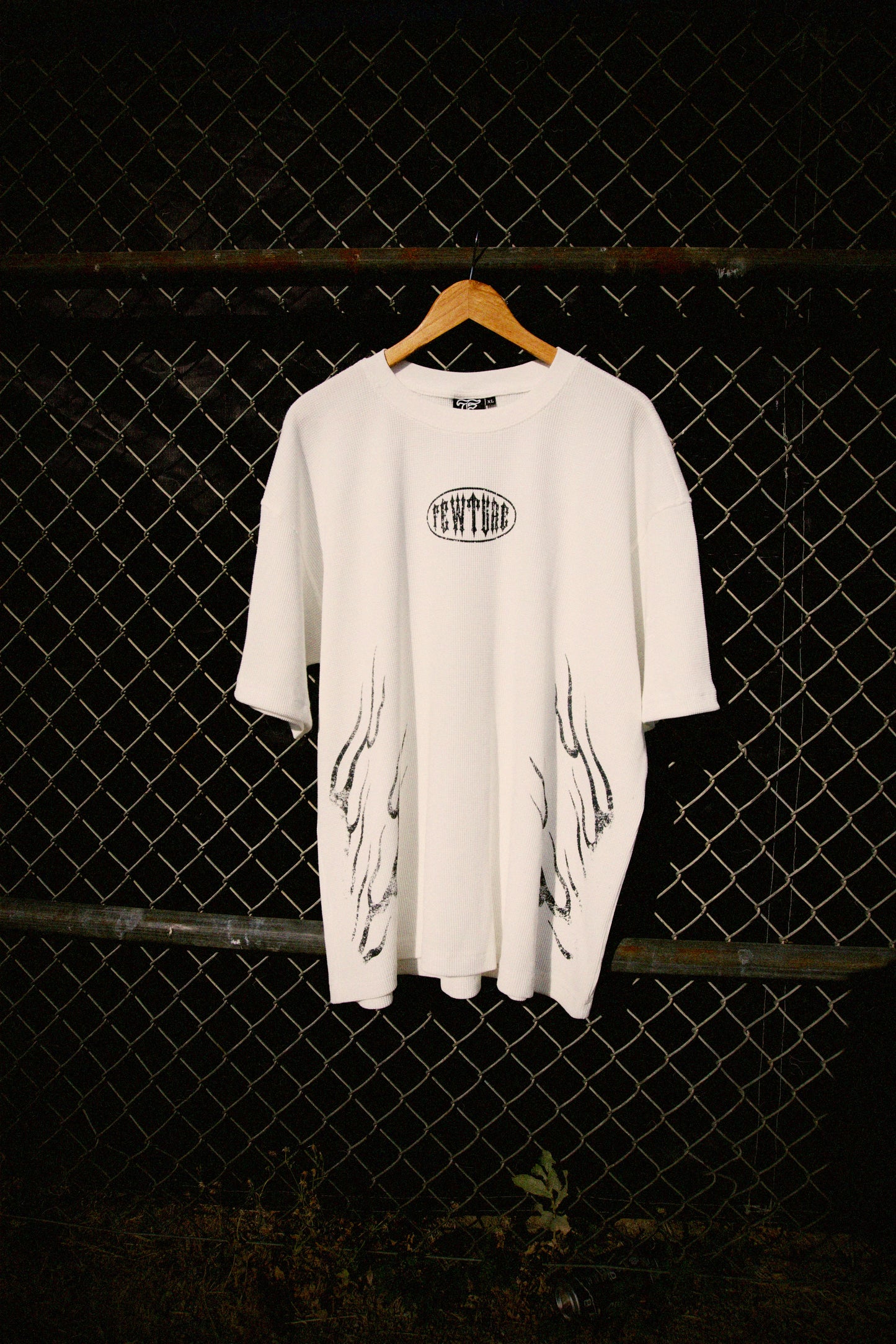 Anniversary Fewture Waffle Tee in White