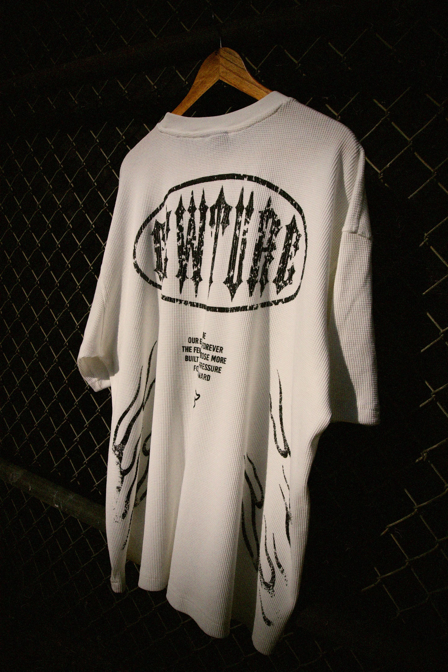Anniversary Fewture Waffle Tee in White