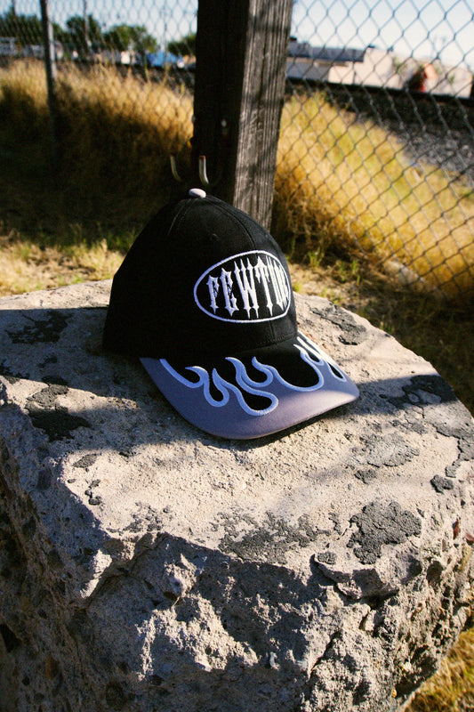 Anniversary Fewture Flame Baseball Cap in Black/Grey