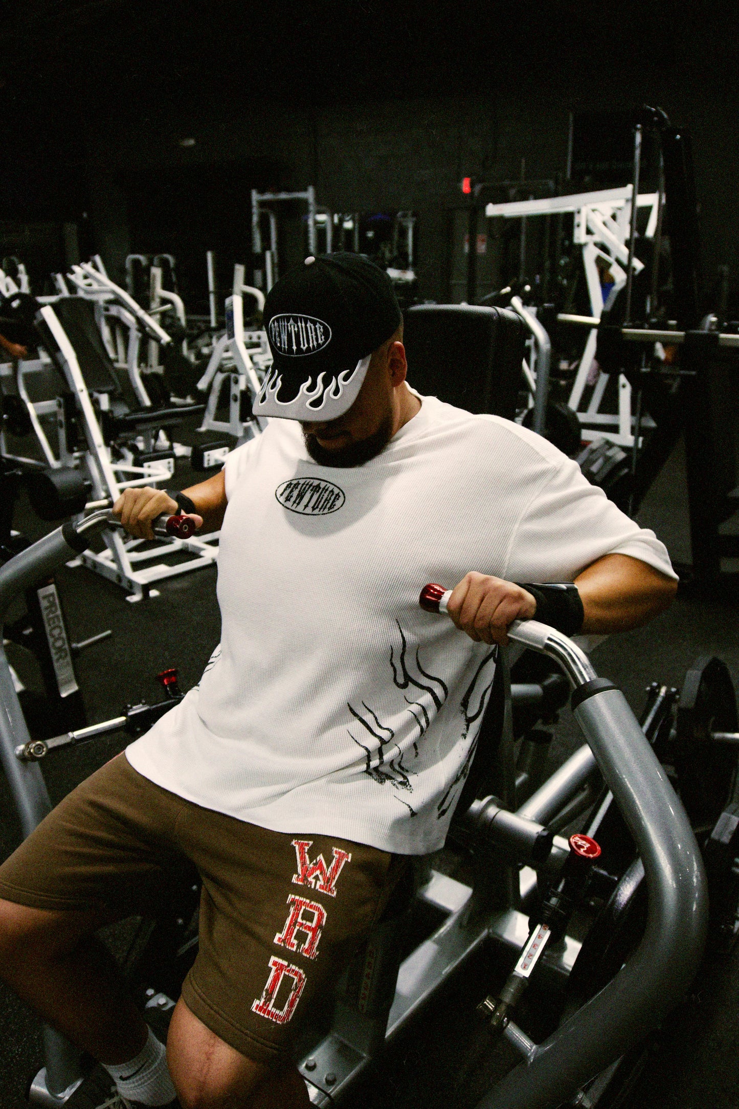 Anniversary Fewture Flame Baseball Cap in Black/Grey