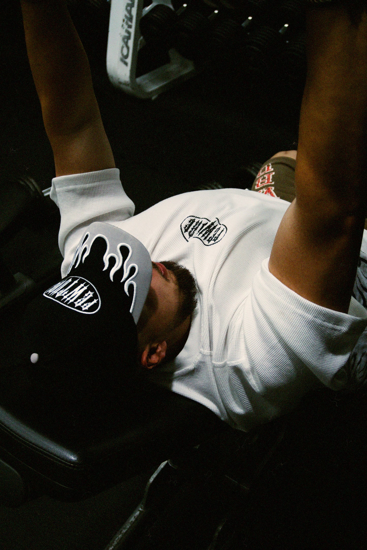 Anniversary Fewture Flame Baseball Cap in Black/Grey