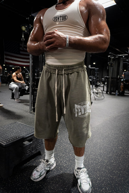 Forever Forward Oversized Sweatshorts in Vintage Green