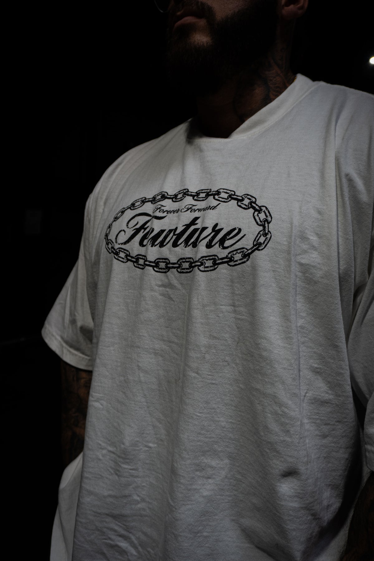 Fewture Vintage White Oversized Tee