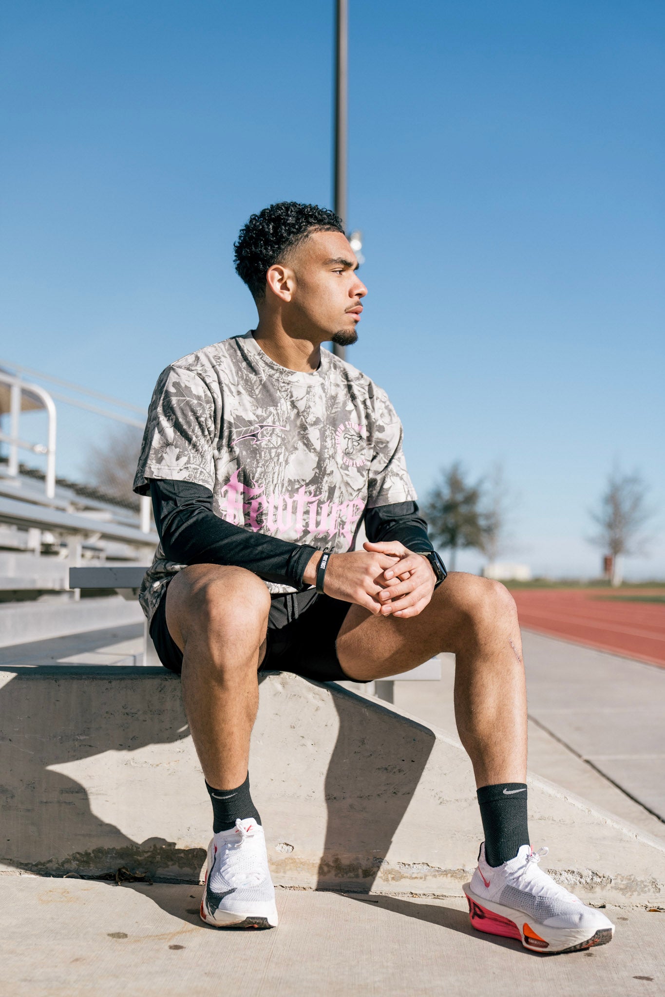 Fewture Performance Tee in Vintage Grey Camo