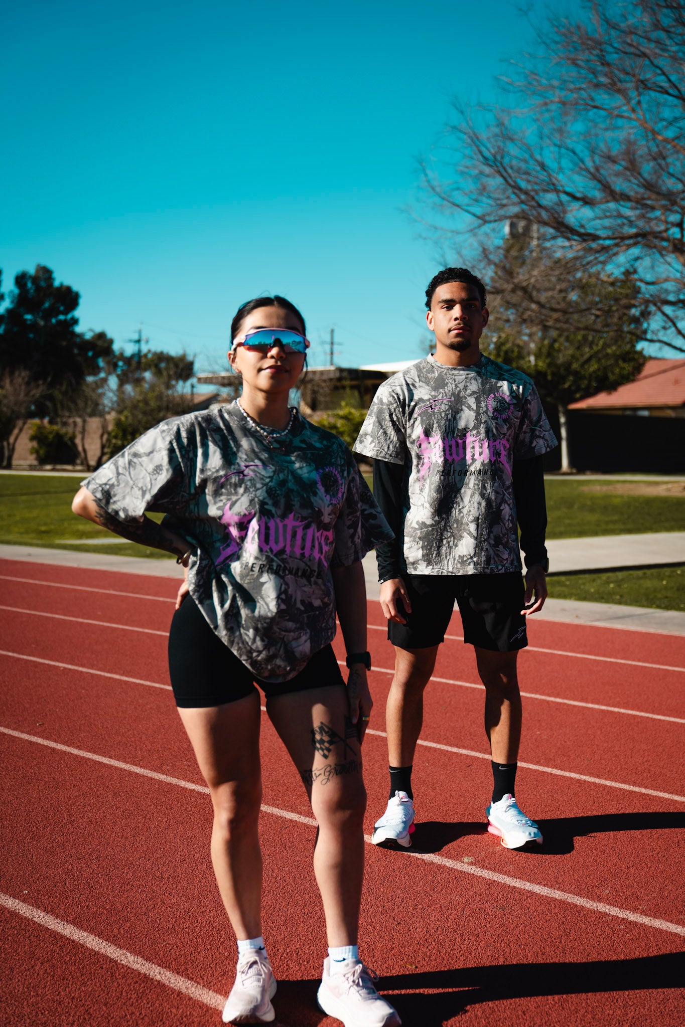 Fewture Performance Tee in Vintage Grey Camo