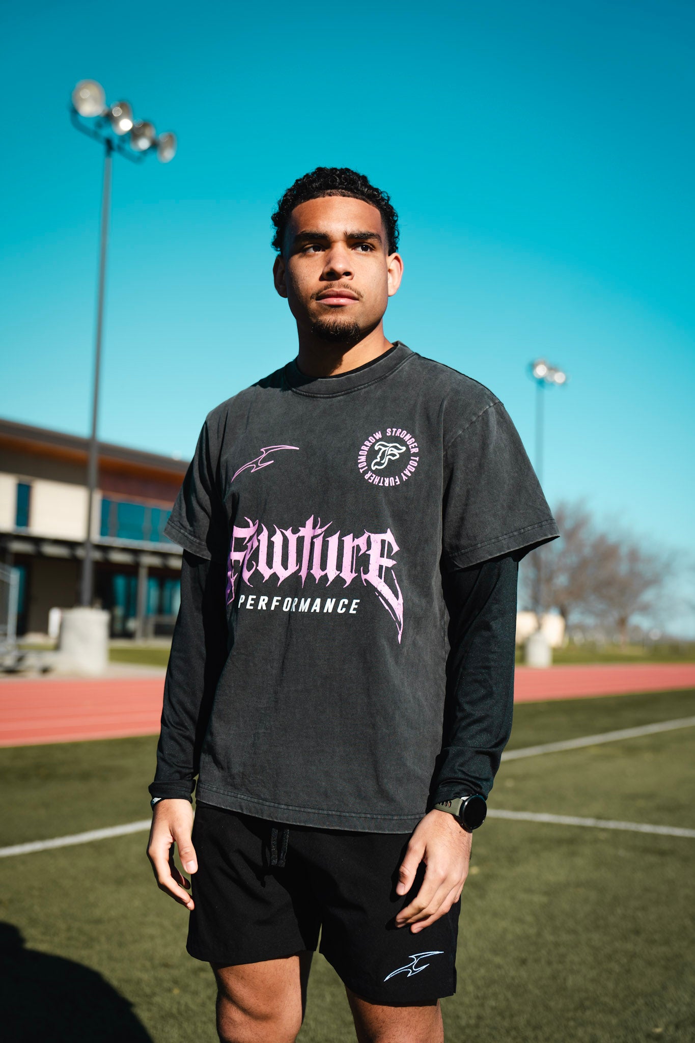 Fewture Performance Tee in Vintage Black
