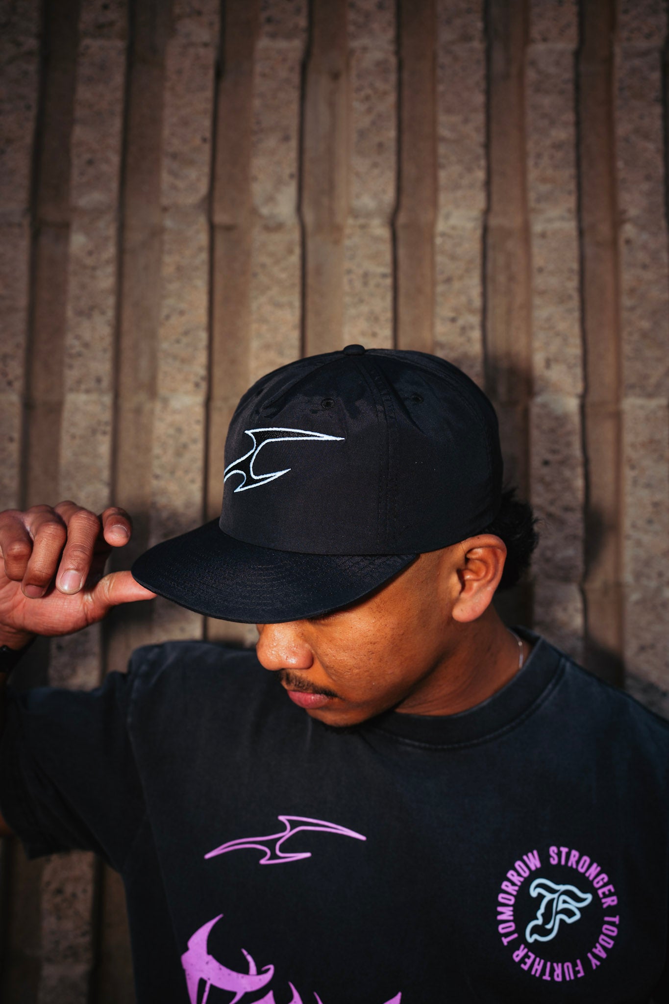 Fewture Performance Logo Nylon Cap in Black
