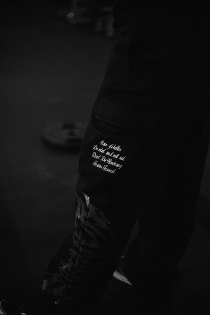 Rebirth Cargo Sweatpants in Black