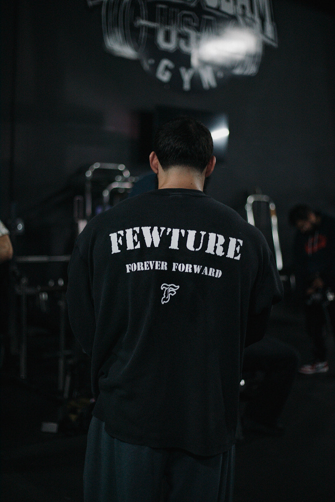 Fewture Vintage Black Waffle Long Sleeve