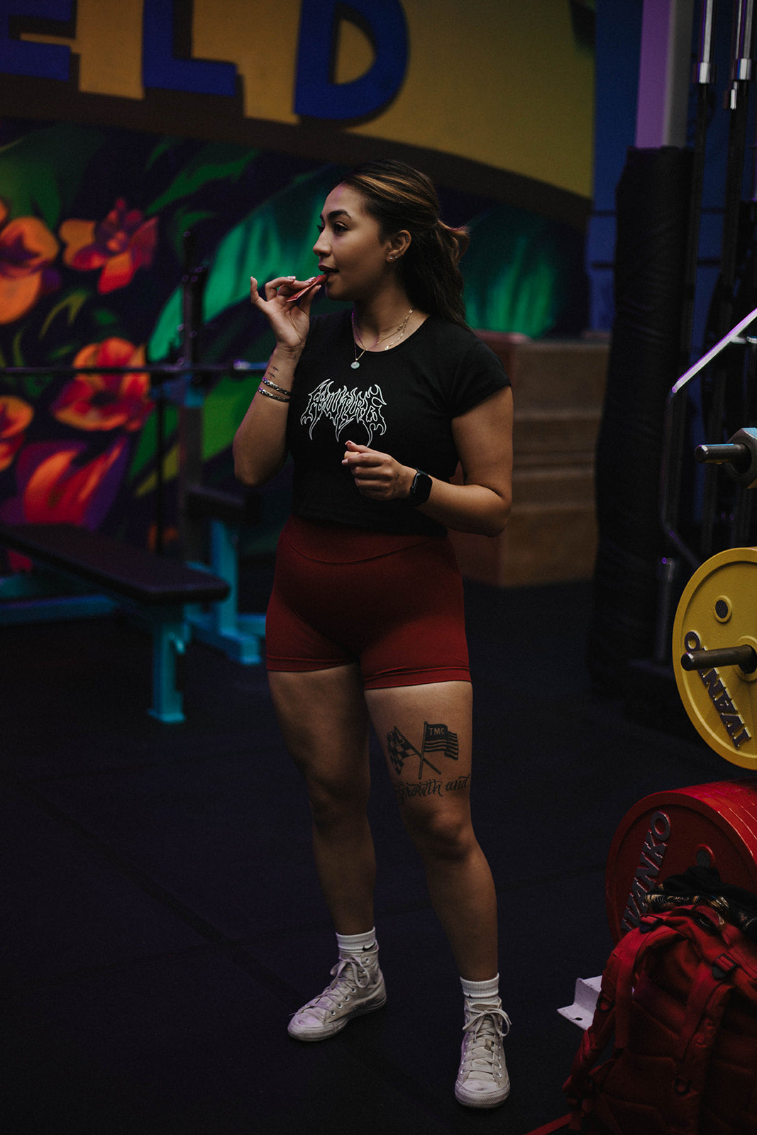 Fewture Active Shorts in Ruby Red